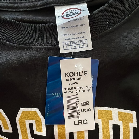 Men’s large crewneck University of Missouri T-shirts NWT - Picture 3 of 3
